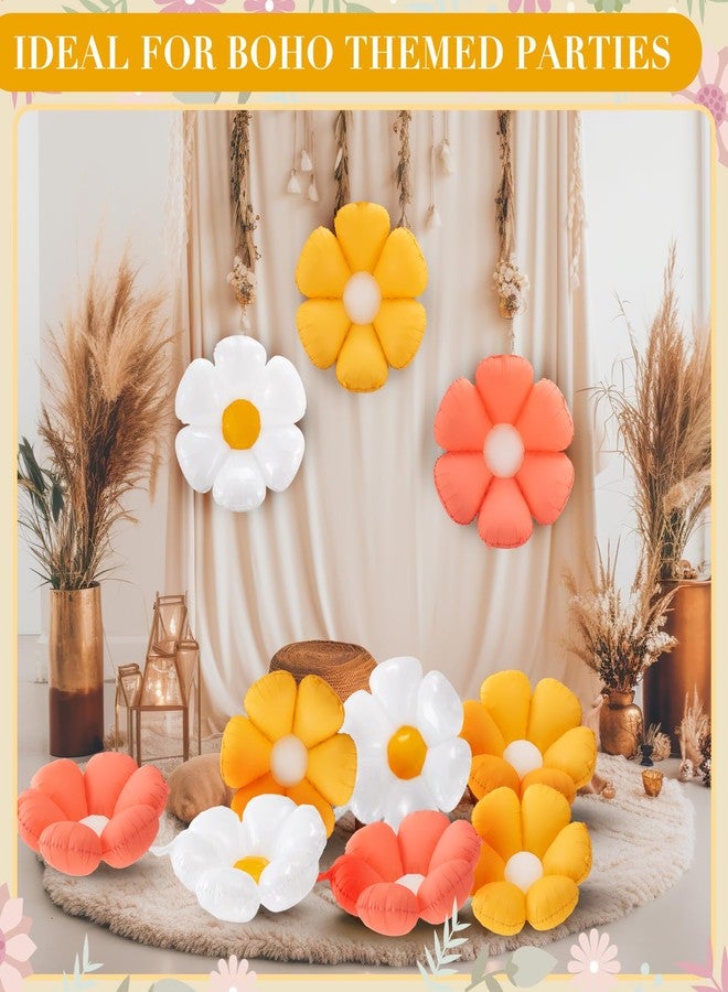 Rotatingpals 10 Pcs Daisy Balloon 28 Inch Flower Balloons Boho Groovy Party Decor for Boho Daisy Themed Birthday Party Baby Shower Wedding Decorations Supplies, 3 Colors - Image 5